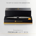 Cross ATX Refillable Rollerball Pen Presented in a Luxury Gift Box - Medium Point, Black Ink, Sandblasted Titanium Gray