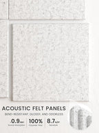 Bumusty Large Felt Bulletin Board 48" x 36" Cork Board Alternative-12 Pack with 70 Safe Removable Adhesive Tabs, Cork Boards for Walls Cork Board for Home Office Classroom Pin Board (Silvery Gray)