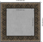 Amanti Art Black Framed Magnetic Board 17x17 X-Small Vision Board for use with Magnets, 100% Metal Sheet to Display Items as Office Decor or for Home Organization in mudroom, Kitchen or Kids Room