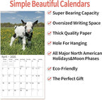2026 Wall Calendar,Calendar 2026, November 2025 - December 2026, Wall Calendar Baby Moo Moos, 12" x 24" Opened,Full Page Months Thick & Sturdy Paper for Calendar Organizing & Planning