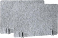 PATIKIL Desk Divider, 2 Set 24 x 16 Inch Acoustic Freestanding Desk Divider Desk Privacy Panel with 8 Pcs Support Feet for Library Office Workstation, Grey