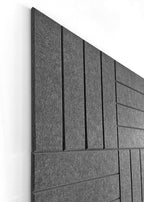 DECORITA Felt Bulletin Board Tiles | Modern Cork Board Alternative | Large Cork Boards for Walls | Aesthetic Felt Wall Panels for Office & Home Decor | Pinboard & Photo Board (12-Pack) | Gray Black