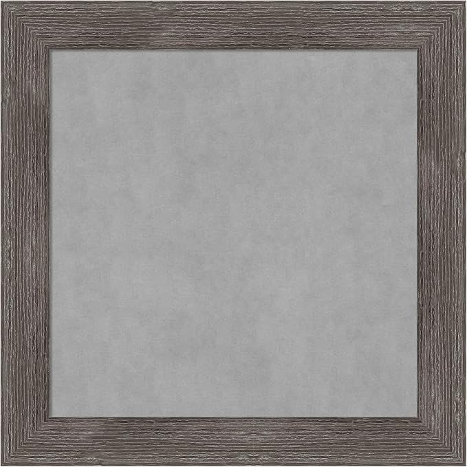 Amanti Art Grey Framed Magnetic Board 15x15 X-Small Vision Board for use with Magnets, 100% Metal Sheet to Display Items as Office Decor or for Home Organization in mudroom, Kitchen or Kids Room