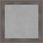 Amanti Art Grey Framed Magnetic Board 15x15 X-Small Vision Board for use with Magnets, 100% Metal Sheet to Display Items as Office Decor or for Home Organization in mudroom, Kitchen or Kids Room