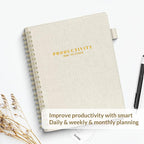 SUNEE 2026 Planner 8.5" x 11" – Dated Productivity Planner for Time Management - Daily,Weekly & Monthly Planner to Achieve Goals - Planner 2026 dated from January 2026 – December 2026,Beige
