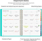 RETTACY 2026-2027 Monthly Planner, Jan 2026 - Dec 2027, Large Size (8.5" x 11"), Agenda, Calendar, 24 Month Tabs, Flexible Plastic Cover, 100 GSM Thick Paper, Spiral-bound (Tiffani Blue)