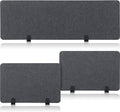 Yaomiao 3 Pcs Acoustic Desk Divider Soundproof Desk Privacy Panel Freestanding Desk Partitions Sound Absorbing for Students Office Reduce Noise Visual Distractions (47.3 x 16", 24 x 16", Dark Gray)