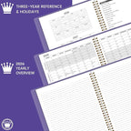 2026 Monthly Planner - Jan. 2026 - Dec. 2026, 12 Months Calendar/Planner 2026 with Faux Leather, 8.86" x 11.4", 15 Notes Pages, Strong Twin - Wire Binding, Pocket, Monthly Tabs, Perfect Organizer