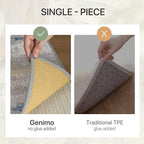 GENIMO No Crease Non Slip 6x9 Area Rugs for Living Room, Craft Woven Modern Abstract Rug, Soft Floor Carpet, Single-Piece Rugs for Bedroom, Dining Room, Office, Blue