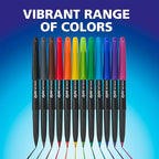 EXPO Visa Vis Wet Erase Markers Fine Point Black 12-Pack Ideal for Classroom and Homeschool Use