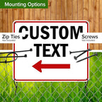 Custom Arrow,Custom Directional Sign, Left Arrow,24x30 Inches, 55 mil thick HDPE (high density polyethylene) Made in USA by My Sign Center