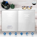 FILE-EZ Two-Pocket Folders, White, 125-Pack, Textured Paper, Letter Size (EZ-32410)