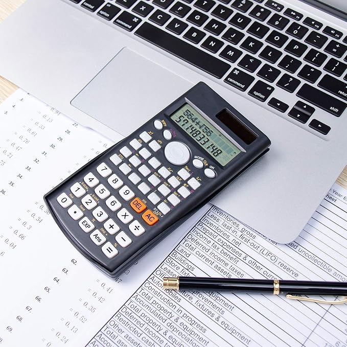 Mr. Pen Scientific Calculator - Solar Powered, 2 Line Display, Fraction & Statistics Calculations for School, College & High School Use