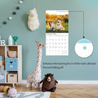 2026 Wall Calendar,Calendar 2026, November 2025 - December 2026, Wall Calendar Kittens and Puppies, 12" x 24" Opened,Full Page Months Thick & Sturdy Paper for Calendar Organizing & Planning