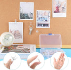 200 Pieces Push Pins Set, 5 Types Clear Thumb Tacks Push Pins for Wall Cork Board Bulletin Boards with Storage Box