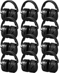 Copkim 12 Pcs Hearing Protection Ear Muffs NRR 28dB Noise Reduction Headphones Shooting Ear Protection Earmuffs(Black)