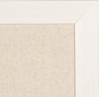 DesignOvation Beatrice Framed Linen Fabric Pinboard, 18x27, White