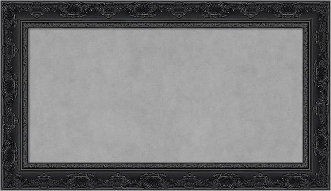 Amanti Art Black Framed Magnetic Board 16x28 Small Vision Board for use with Magnets, 100% Metal Sheet to Display Items as Office Decor or for Home Organization in mudroom, Kitchen or Kids Room