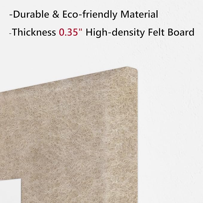 Neatsure Large Cork Board for Wall, 36" x 24" Bulletin Board with Pushpins, 6 Panels Felt Tiles Tack Push Pin Board for Office, Tan