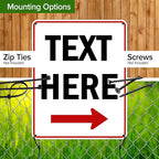 Custom Arrow,Custom Directional Sign, Right Arrow, 24x30 Inches, 55 mil thick HDPE (high density polyethylene) Made in USA by My Sign Center