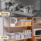Citylife 6 Packs 17 QT Plastic Storage Bins with Lids Large Stackable Storage Containers for Organizing Clear Storage Box for Garage, Closet, Kitchen
