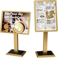 lesolar Display Menu Stand, 21x29 Inch Heavy Duty Aluminum Pedestal Sign Holder, Adjustable Floor Standing Sign Holder for Vertical and Horizontal View Display for Malls, Schools, Restaurants