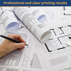 SJPACK Wide Format Paper Roll,36" x 150 ft Plotter Paper with 2 Inch Core for CAD and Inkjet Printing Premium Bond Papers for Engineering Architectural and Maps（2 roll）