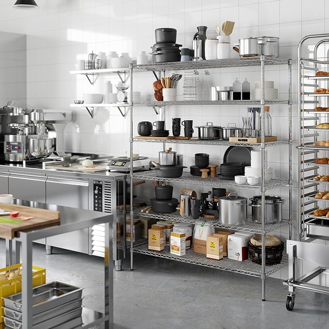 Regal Altair 21" Deep x 54" Wide x 74" Height Wire Shelving Kit | 6-Tier | NSF Commercial Storage Rack Unit