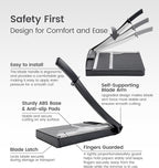Paper Cutter,Paper Trimmer12" Cutting Length Heavy Duty Guillotine Paper Slicer with Safety Guard and Blade Lock,12 Sheets Capacity,Ideal for Offices,Homes,Printing Shops,Photo Studios