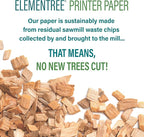 Elementree Sustainable Printer Paper 8.5" x 11" - Made from Sawmill Waste - 20 lb Copy & Multipurpose Computer Paper - 375 Reams, 75 Cartons, 187,500 Sheets - Made in the USA (00918PAL)