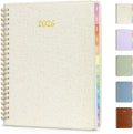 2026 Planner, Annecy Weekly ＆ Monthly Planner 2026, Jan. 2026 – Dec. 2026, 6.4" x 8.5" Monthly Agenda Planner with Tabs, Flexible Linen Cover, Spiral Binding, Double-sided Pocket, Bookmark, Beige
