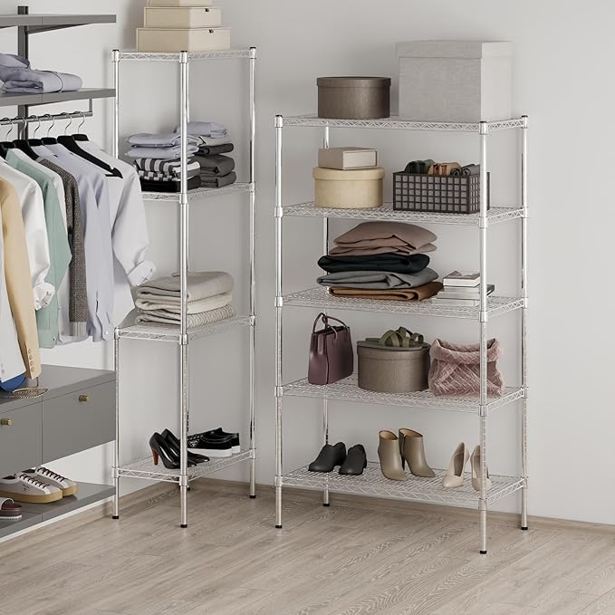 Regal Altair 18" Deep x 36" Wide x 64" Height Wire Shelving Kit | 5-Tier | NSF Commercial Storage Rack Unit