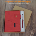 vfaejll A5 Lined Leather Journal Notebook,Hardcover Journal Set with Pen and Gift Box,100Pages 100gsm Thick Ruled Paper Daily Diary for Men Women School,Travel,Business,Work,Writing 5.9" X 8.4"