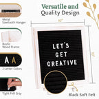 Felt Letter Board with Stand,10x10 inch Changeable Letterboard and Message Board,Letter Board Sign Include 792PCS Precut Letters