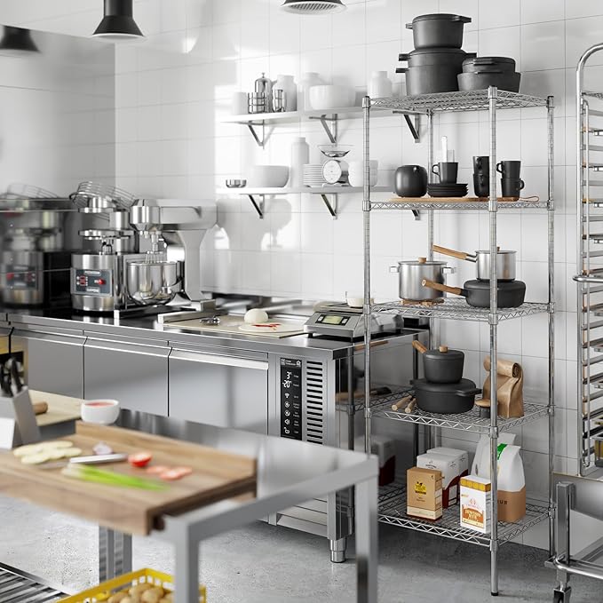 Regal Altair 21" Deep x 24" Wide x 74" Height Wire Shelving Kit | 5-Tier | NSF Commercial Storage Rack Unit