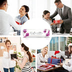 Custom Name Plate for Desk, Desk Name Plate Personalized, Office Decor for Women Men, Acrylic Desktop Accessories, Office Gifts for Coworkers Boss Teacher, Employee Appreciation Gifts (Purple Calla)