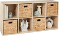 Best Choice Products 8-Cube Storage Organizer, 11in Shelf Opening, Bookcase, Display Shelf, Customizable w/ 3 Removable Back Panels – Light Oak