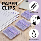 NEEWAY Colorful Large Paper Clips, 2 Inch Jumbo Paper Clips, 150 Count, 3 Pack of 50 (Purple)