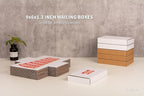 YUSHYIJIE 9x6x1.3 inch Small Shipping Boxes, Multi-Depth Flat Cardboard Boxes with Fragile Stickers for DVD Shipping, Packing, Moving, Storage, White, 25 Pack