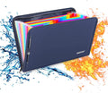 ENGPOW 13 Pocket Expanding File Folder,Fireproof Accordion File Folder Document Organizer with Zipper Closure,Portable Filing Organizer Safe with Colorful Tabs for A4/Letter Size Paper,Files(Blue)