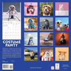 Graphique 2026 Costume Pawty Wall Calendar | 12” x 12” | Thick Paper | Home & Office Organizer | Large Monthly Grid | 3 Languages & Marked Holidays | 4 Month Preview Page for 2027