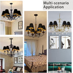 TAaMTYH small lamp shade chandelier shades set of 3，Fabric Lampshade for Wall Lamp，chandelier shades，small table lamps，For Cutting Edge bulbs, Clip-on Fitter Lampshade，3" X 6" X 5"