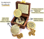 For I Know The Plans I Have For You, Jeremiah 29:11, Solid Brass Directional Engraved Compass, Baptism Gifts for Boys Girls, First Communion, Christian Gifts for Men, First Confirmation Gifts for Boys