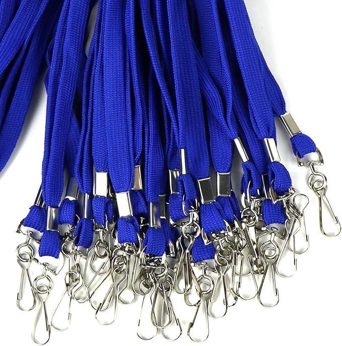 Ollain Badge Lanyards Flat Lanyard Swivel Hooks Durably Neck Bulk lanyards 100 Pack