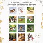 RED EMBER American Staffordshire Terriers 2026 Wall Calendar 12 Month | 12" x 24" Open | Thick & Sturdy Paper | Holiday Gift | Cute Puppy Dog Calendar 2026