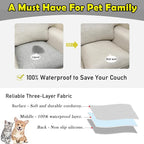 Couch Arm Covers, Waterproof Armrest Cover for Sofa, Armchair, Loveseat, Non-Slip Recliner Arm Cover, Sofa Arm Covers, Headrest Covers, Arm Chair Covers Set of 2 (Light Gray, 28"×24")