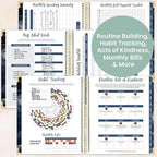 bloom daily planners 2026 Hardcover Calendar Year Goal & Vision Planner (January to December) - Monthly & Weekly Agenda Organizer - 7.5" x 9" - Midnight Sky