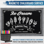 HBCY Creations Rustic Grey Wooden Magnetic Wall Chalkboard, Extra Large Size 24" x 36", Framed Decorative Chalkboard - Great for Kitchen Decor, Weddings, Restaurant Menus and More! (24" x 36")