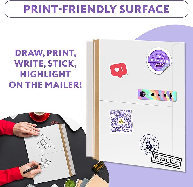 APQ White Rigid Mailers 14 7/8 x 11 7/8 Inches. Pack of 10 Photo Mailer Envelopes. Flat Cardboard Mailers Self-Seal Closure. Sturdy Cardboard Photo Envelope. Recyclable Hard Shipping Envelopes Rigid