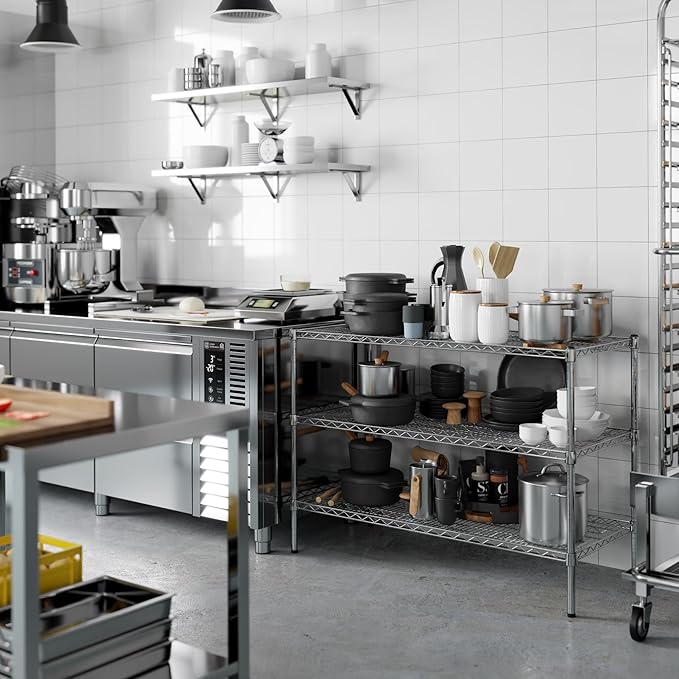 Regal Altair 21" Deep x 48" Wide x 34" Height Wire Shelving Kit | 3-Tier | NSF Commercial Storage Rack Unit